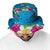 Hawaiian Tropical Flower Honu Bucket Hat Under The Blue Water - Polynesian Pride