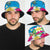 Hawaiian Tropical Flower Honu Bucket Hat Under The Blue Water - Polynesian Pride