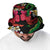 Hawaiian Tropical Flowers and Maile Pikake Bucket Hat Polynesian Tribal Pattern Black Color - Polynesian Pride