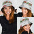 Hawaiian Tropical Flowers and Tribal Polynesian Tattoo Bucket Hat White Color - Polynesian Pride