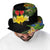 Hawaiian Tropical Plants and Chameleon Bucket Hat Polynesian Art Colorful - Polynesian Pride