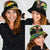 Hawaiian Tropical Plants and Chameleon Bucket Hat Polynesian Art Colorful - Polynesian Pride