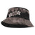 Hawaiian Tropical Plants and Chameleon Bucket Hat Polynesian Art Grayscale - Polynesian Pride