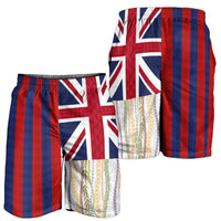 Hawaiian Tropical Plants Lei Shorts for Men National Flag Style - Polynesian Pride