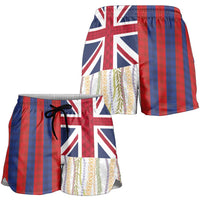 Hawaiian Tropical Plants Lei Shorts for Women National Flag Style - Polynesian Pride