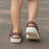 Hawaiian Turtles and Leis Clogs Shoes Tribal Kakau Pattern Mocha Mousse Color