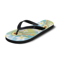 Hawaiian Ukulele Avocado Flip Flops Leis and Polynesian Pattern