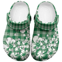 Hibiscus Pakala Emerald Green Clogs Shoes Tropical Floral Stylized - Polynesian Pride