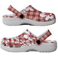 Hibiscus Pakala Fantasy Red Clogs Shoes Tropical Floral Stylized - Polynesian Pride