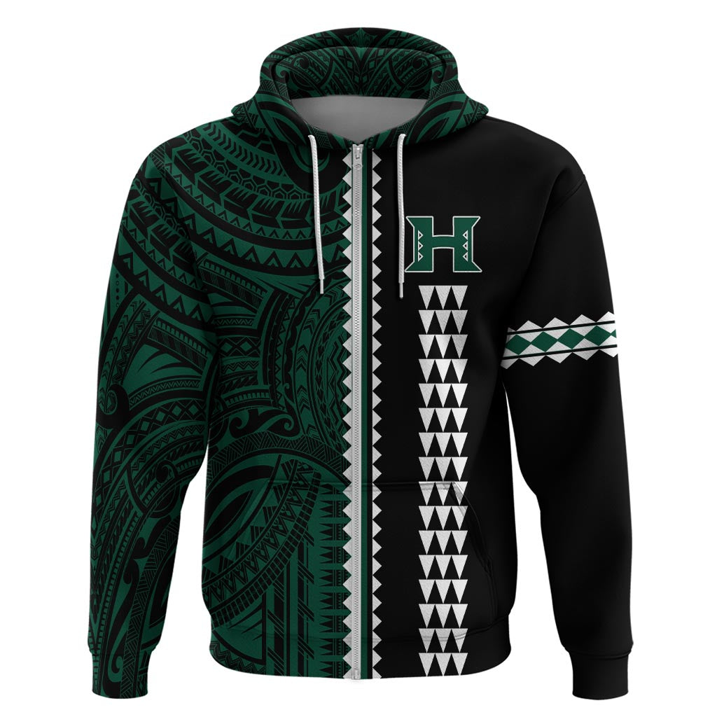 Hawaii Kakau Warrior Football Zip Hoodie LT12