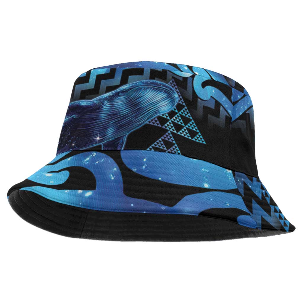 Humpback Whale Matariki New Zealand Bucket Hat NZ Maori Paikea Poutama Luxury Blue