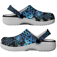 Humpback Whale Matariki New Zealand Clogs Shoes NZ Maori Paikea Poutama Luxury Blue LT14 - Polynesian Pride