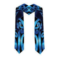 Humpback Whale Matariki New Zealand Graduation Stole NZ Maori Paikea Poutama Luxury Blue LT14 - Polynesian Pride
