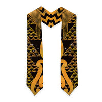 Humpback Whale Matariki New Zealand Graduation Stole NZ Maori Paikea Poutama Luxury Gold LT14 - Polynesian Pride