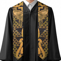 Humpback Whale Matariki New Zealand Graduation Stole NZ Maori Paikea Poutama Luxury Gold LT14 - Polynesian Pride