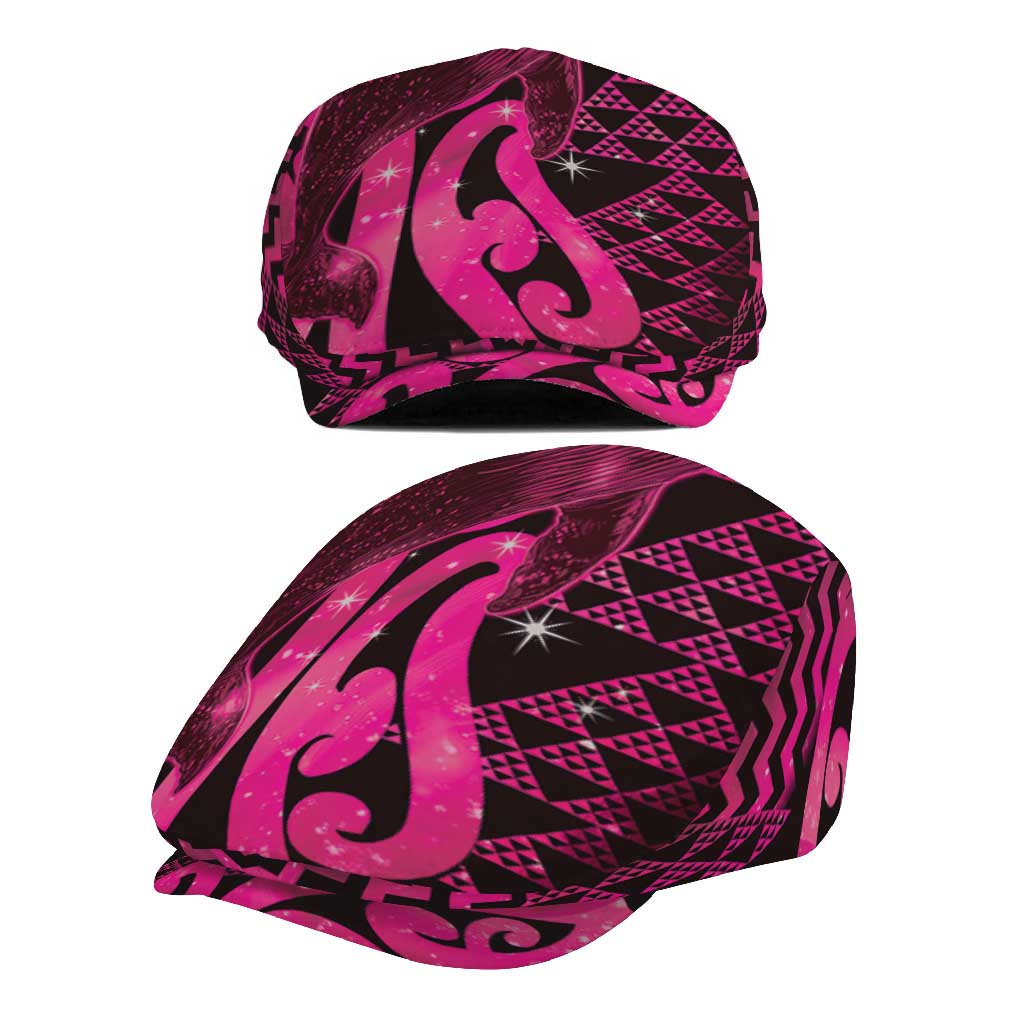 Humpback Whale Matariki New Zealand Jeff Hat NZ Maori Paikea Poutama Luxury Pink LT14 - Polynesian Pride
