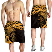 Humpback Whale Matariki New Zealand Shorts for Men NZ Maori Paikea Poutama Luxury Gold LT14 - Polynesian Pride