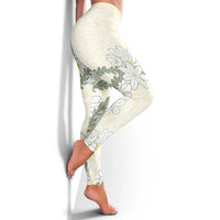 Ia Orana Tahiti Tiare Leggings Lemon Yellow Lei - Polynesian Pride