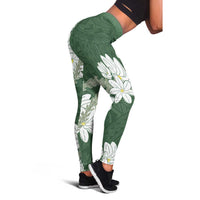 Ia Orana Tahiti Tiare Leggings Sage Green Lei - Polynesian Pride
