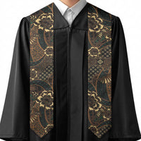 Indonesian Batik Pattern Vintage Brown Graduation Stole LT01 - Polynesian Pride