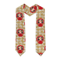 Japanese Daruma Doll Graduation Stole Palaka With Seamless Bamboo Pattern LT14 - Polynesian Pride