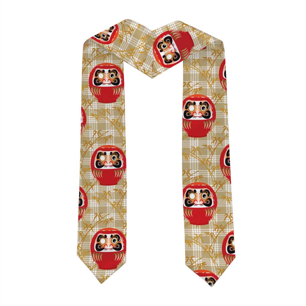 Japanese Daruma Doll Graduation Stole Palaka With Seamless Bamboo Pattern LT14 - Polynesian Pride