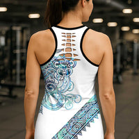 Kahui Whetu Paua Shell Kowhaiwhai Taniko Personalised Hollow Tank Top Taniwha Maori Tribal Style LT9 - Polynesian Pride