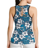 Karakarawa Bula Fiji Hollow Tank Top Fijian Tapa Seamless Hibiscus - Polynesian Pride