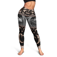 Kia Ora New Zealand Leggings Aotearoa Proud Maori With Silver Fern LT14 - Polynesian Pride