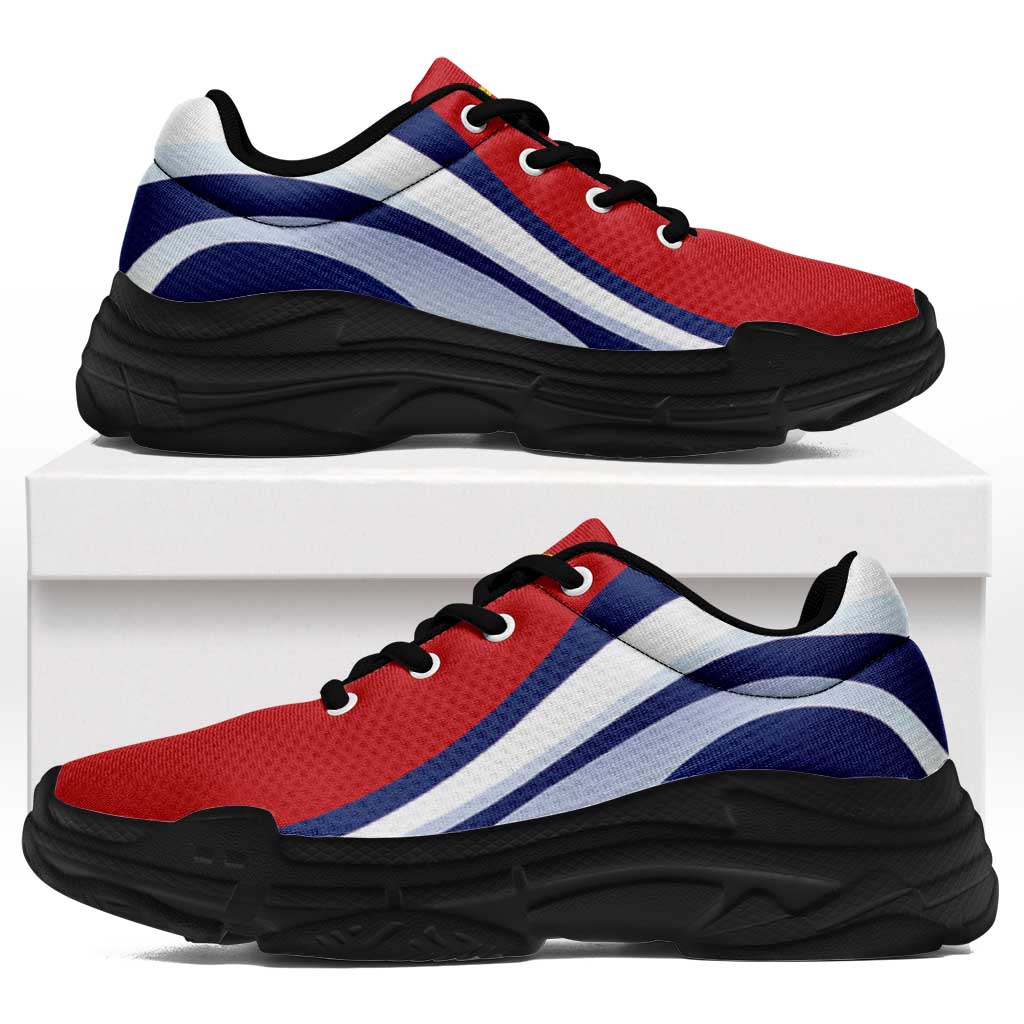 Kiribati Chunky Sneakers Flag-Inspired Curve Style LT05 Red - Polynesian Pride