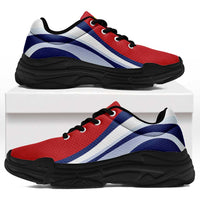 Kiribati Chunky Sneakers Flag-Inspired Curve Style LT05 Red - Polynesian Pride