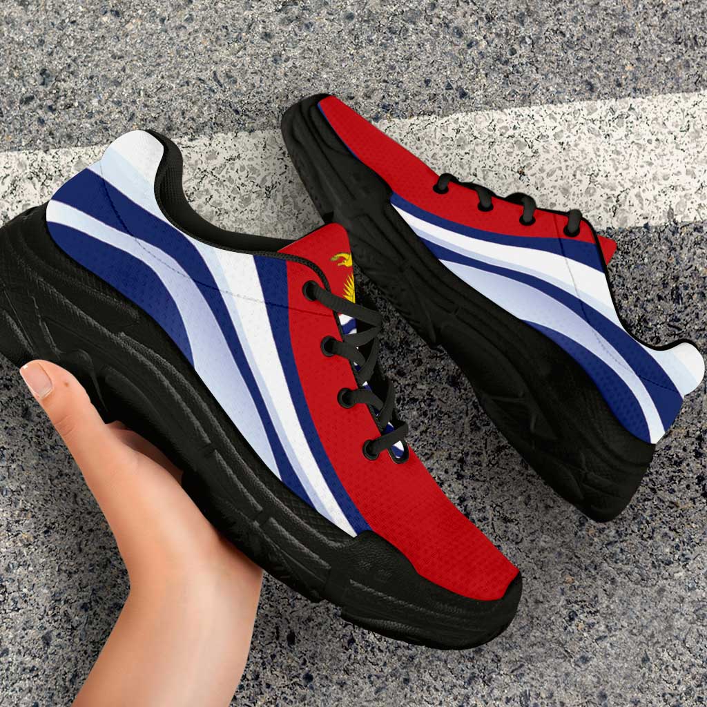 Kiribati Chunky Sneakers Flag-Inspired Curve Style LT05 - Polynesian Pride