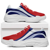 Kiribati Chunky Sneakers Flag-Inspired Curve Style LT05 Red - Polynesian Pride