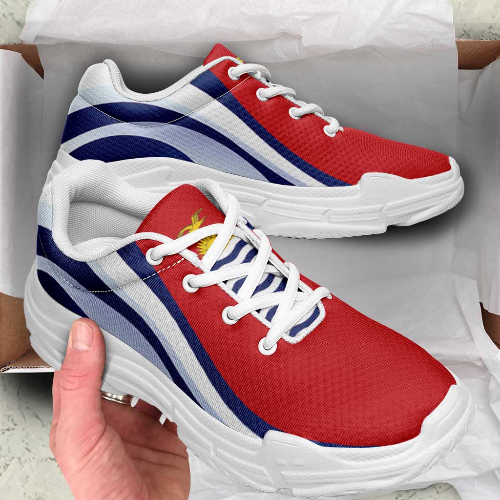 Kiribati Chunky Sneakers Flag-Inspired Curve Style LT05 - Polynesian Pride