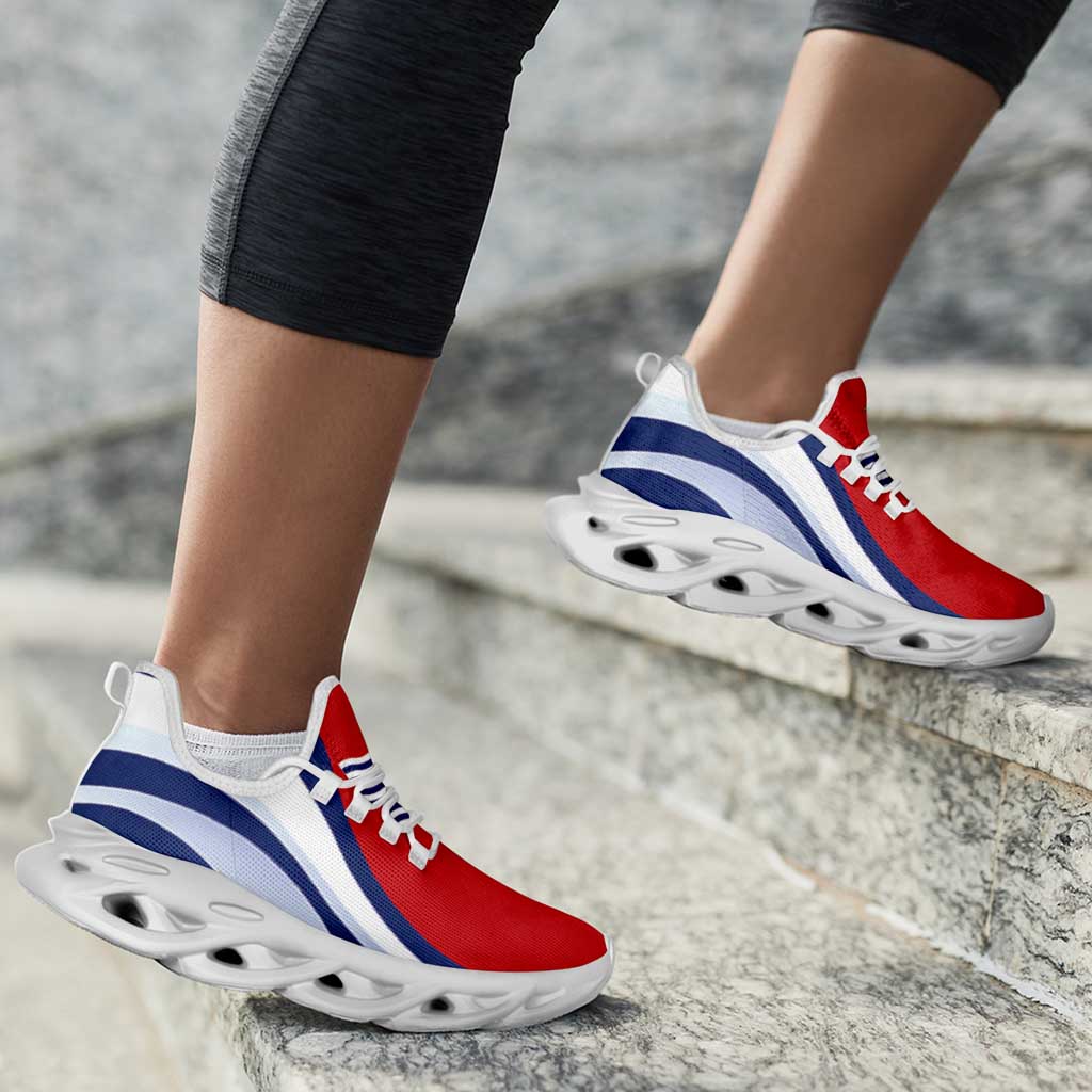 Kiribati Clunky Sneakers Flag-Inspired Curve Style LT05 - Polynesian Pride