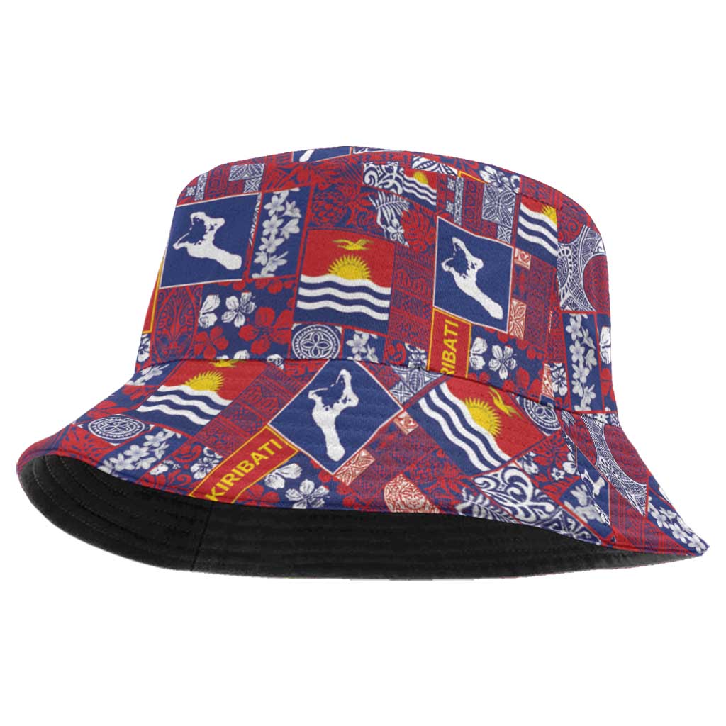 Kiribati Tekeraoi n te Kiritimati Bucket Hat Pacific Patchwork Xmas Vibes - Polynesian Pride