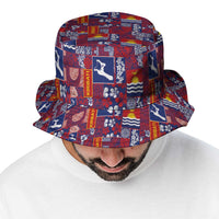 Kiribati Tekeraoi n te Kiritimati Bucket Hat Pacific Patchwork Xmas Vibes - Polynesian Pride