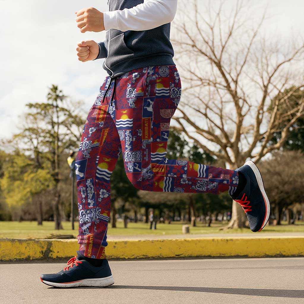Kiribati Tekeraoi n te Kiritimati Jogger Pants Pacific Patchwork Xmas Vibes - Polynesian Pride