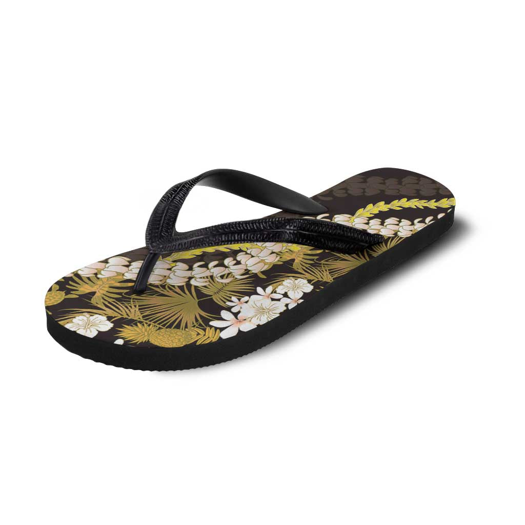 Kula Aloha Hawaii Lei Flip Flops Tropical Flowers Elegant Vibe LT14 - Polynesian Pride