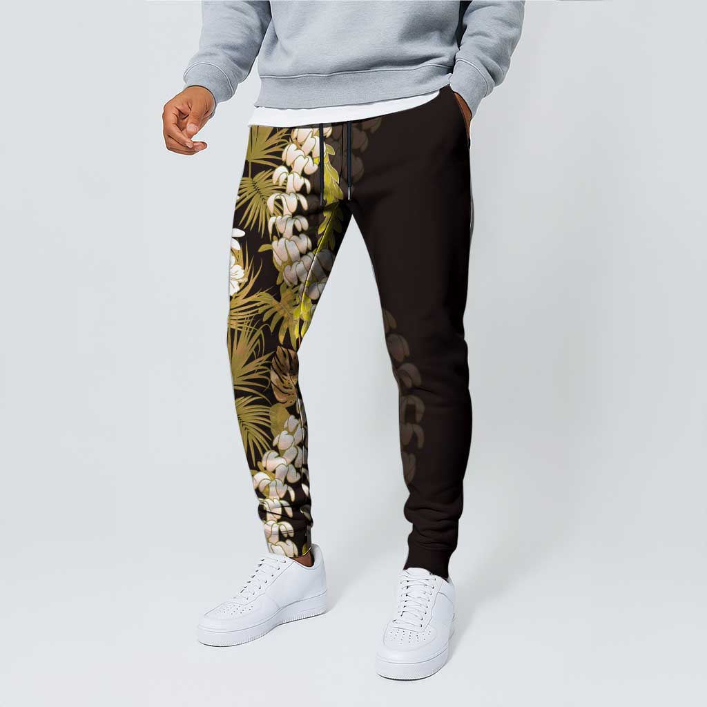 Kula Aloha Hawaii Lei Jogger Pants Tropical Flowers Elegant Vibe - Polynesian Pride
