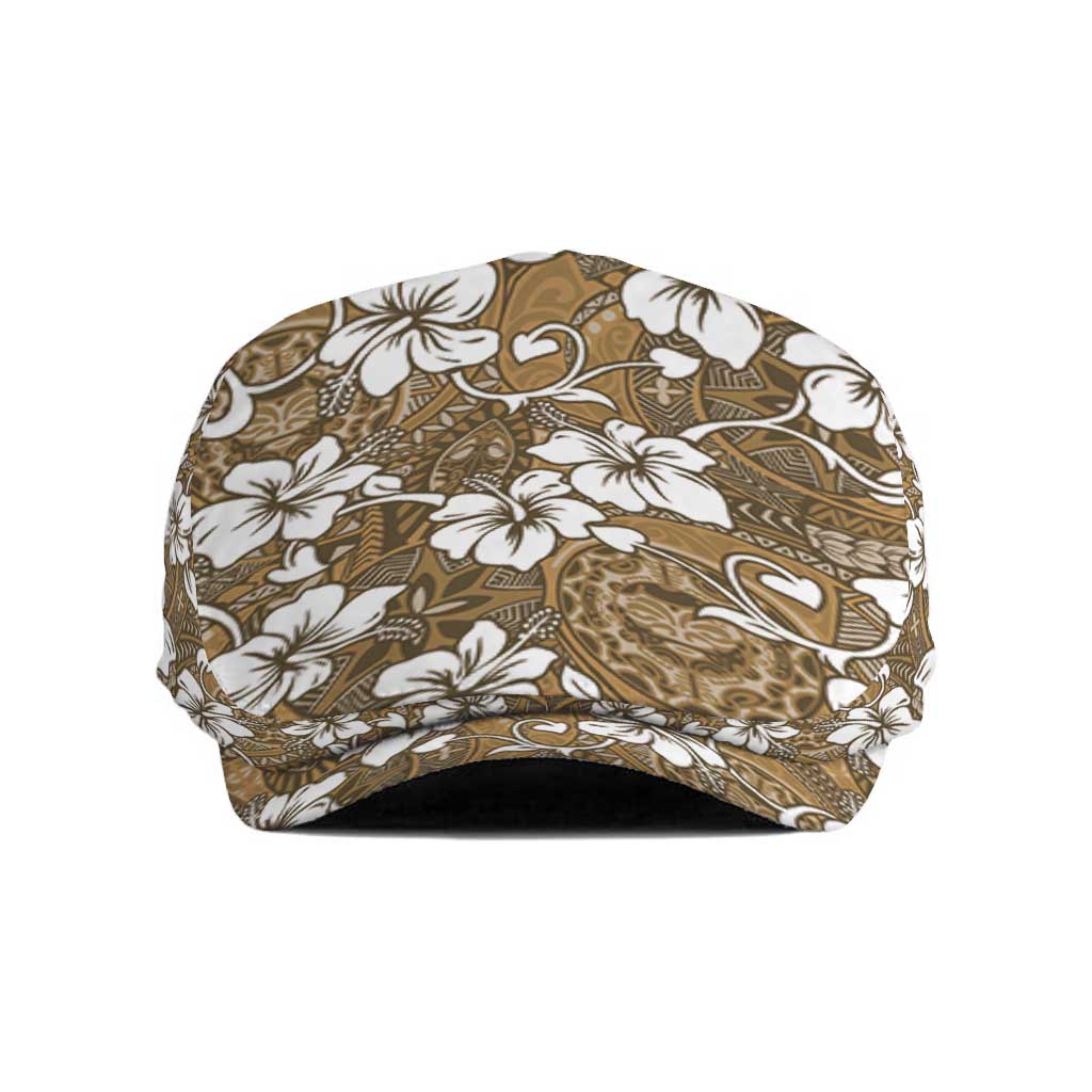 Kuvui Bula Fiji Jeff Hat Fijian Tapa Seamless Hibiscus - Polynesian Pride