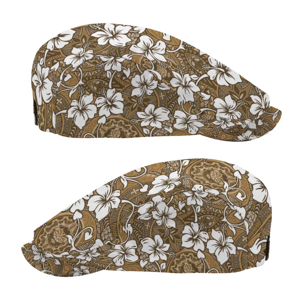 Kuvui Bula Fiji Jeff Hat Fijian Tapa Seamless Hibiscus - Polynesian Pride