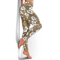 Kuvui Bula Fiji Leggings Fijian Tapa Seamless Hibiscus - Polynesian Pride