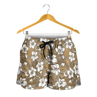 Kuvui Bula Fiji Shorts for Women Fijian Tapa Seamless Hibiscus - Polynesian Pride