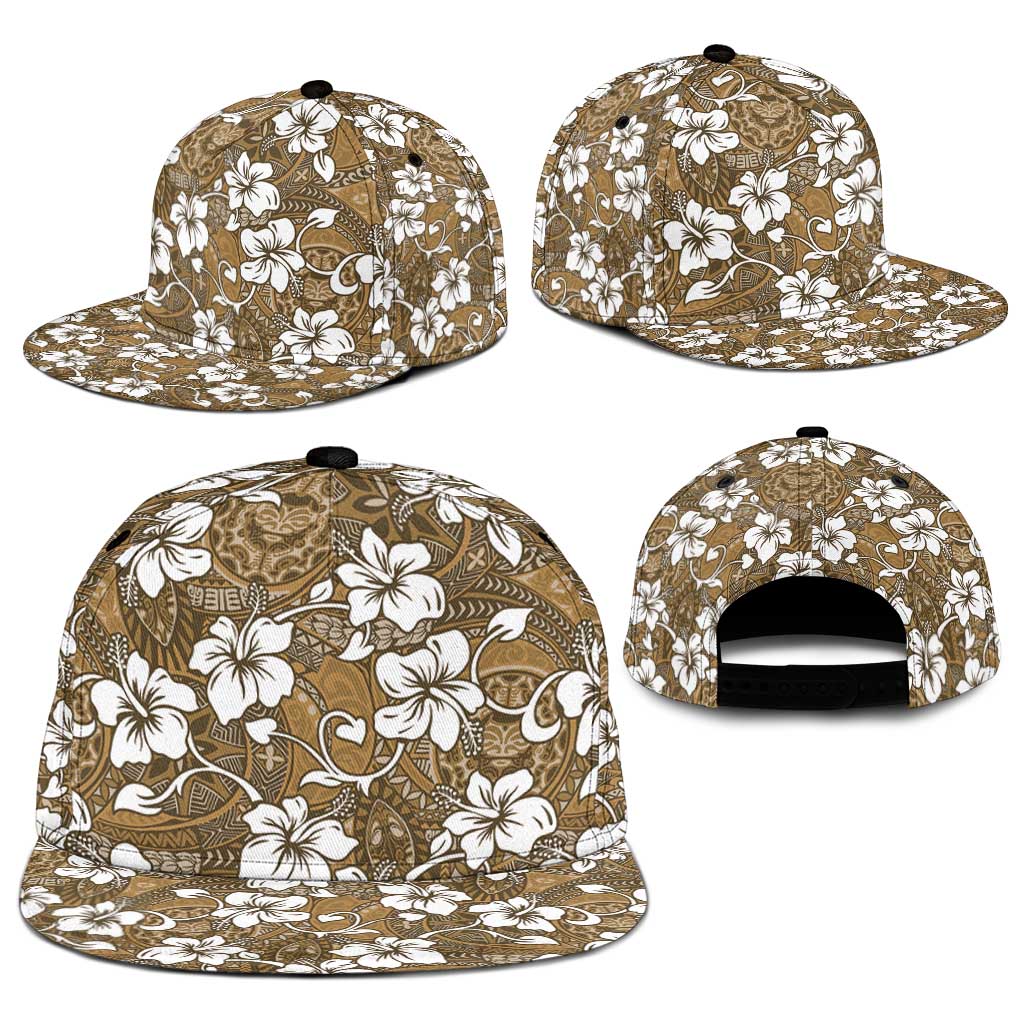 Kuvui Bula Fiji Snapback Cap Fijian Tapa Seamless Hibiscus - Polynesian Pride