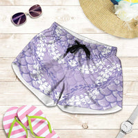 Lilac Mermaid Puakenikeni Maile Lei Shorts for Women