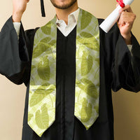 Lime Green Hawaii Kalo Palaka Motifs Graduation Stole Hawaiian Taro Leaves Elegant Vibes LT14 - Polynesian Pride