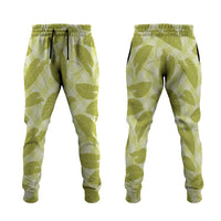 Lime Green Hawaii Kalo Palaka Motifs Jogger Pants Hawaiian Taro Leaves Elegant Vibes LT14 Lime Green - Polynesian Pride