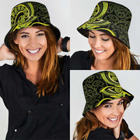 Lime Green New Zealand Mangopare Bucket Hat Aotearoa Maori Koru Style LT14