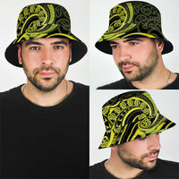Lime Green New Zealand Mangopare Bucket Hat Aotearoa Maori Koru Style LT14